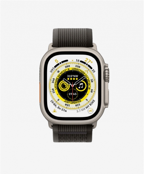 Apple Watch ultra 49mm Titanium Black Gray Trail Loop S/M