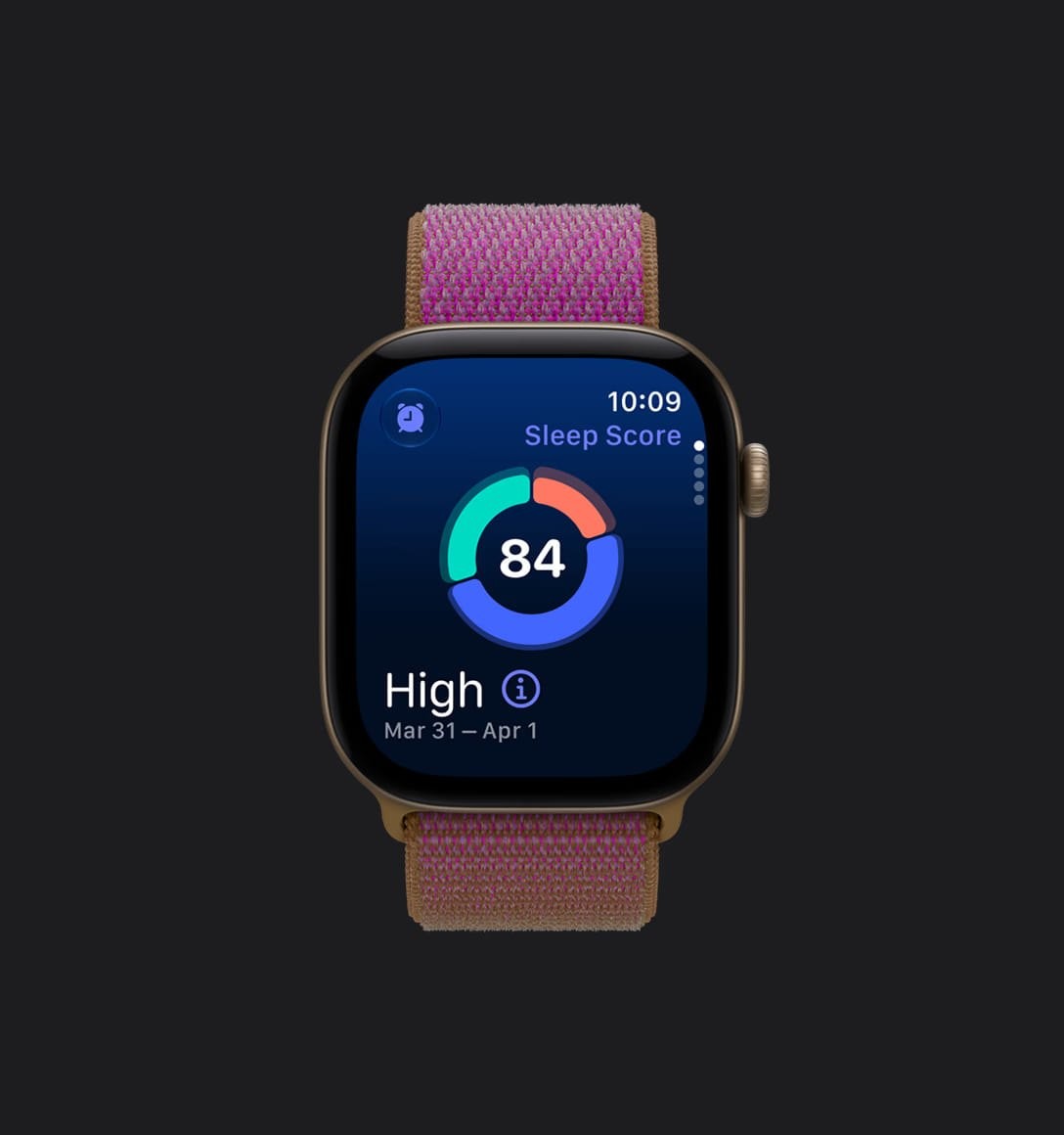 Apple Watch Series 12 GPS 42 mm Aluminium Or clair Bracelet Sport Sable S/M