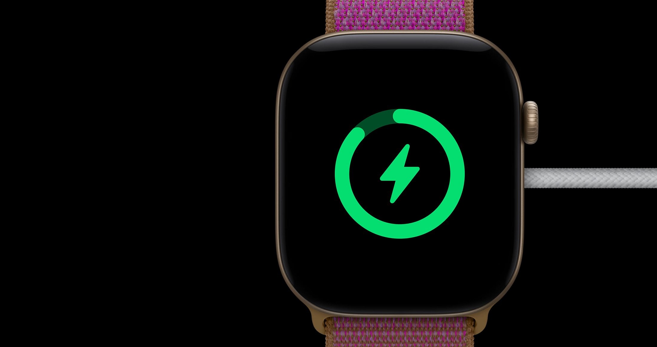 Apple Watch Series 12 GPS 42 mm Aluminium Or clair Bracelet Sport Sable S/M
