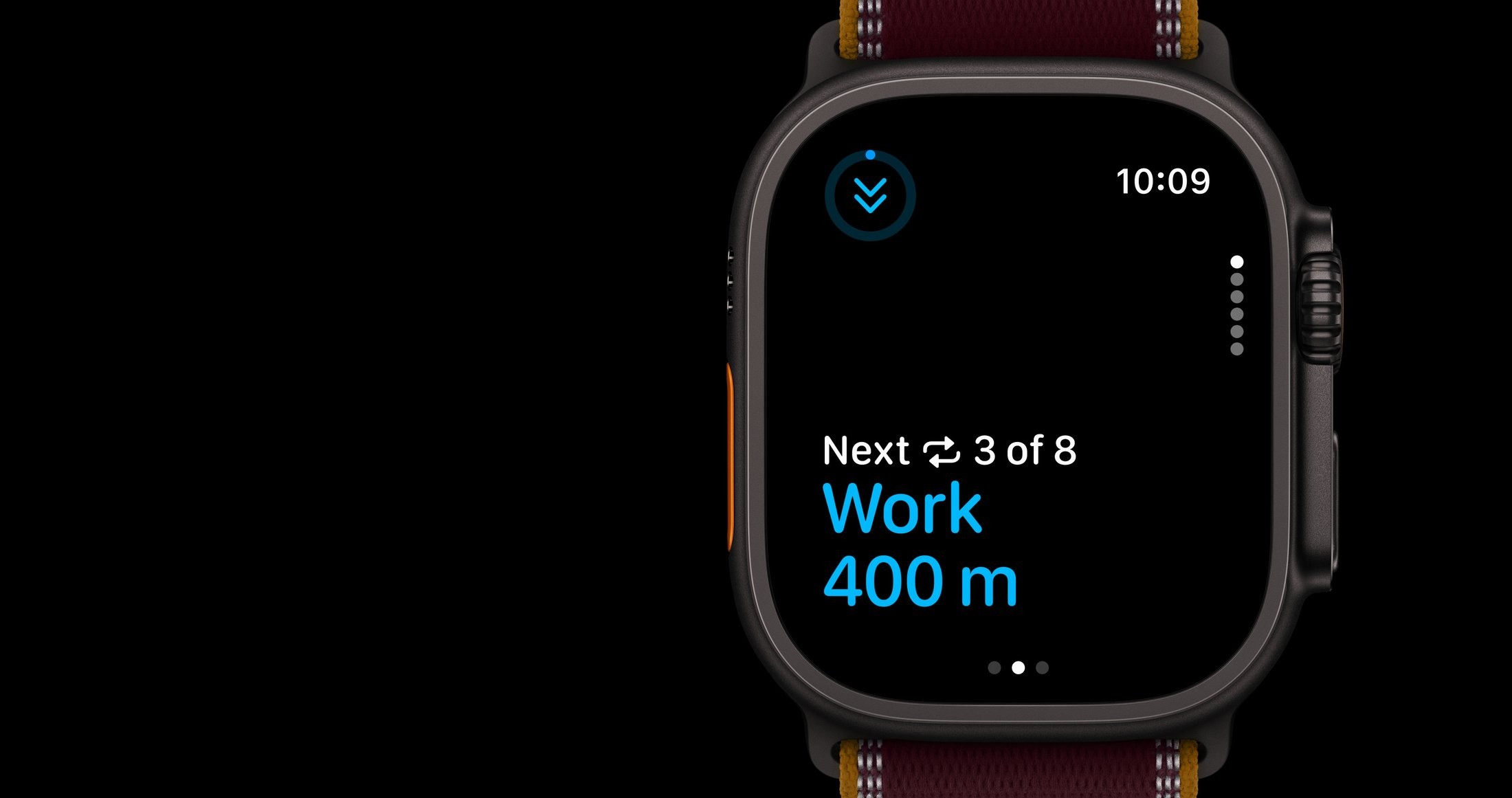 Apple Watch Ultra 4 GPS + Cellular 49 mm Titane Naturel Boucle Trail Sable