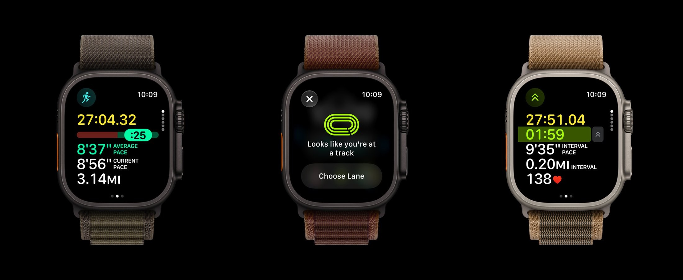 Apple Watch Ultra 4 GPS + Cellular 49 mm Titane Naturel Boucle Trail Sable